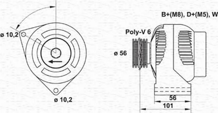 Magneti Marelli 943 35 402 201 0 - Laturi inparts.fi