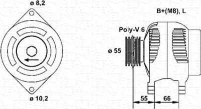 Magneti Marelli 943354075010 - Laturi inparts.fi