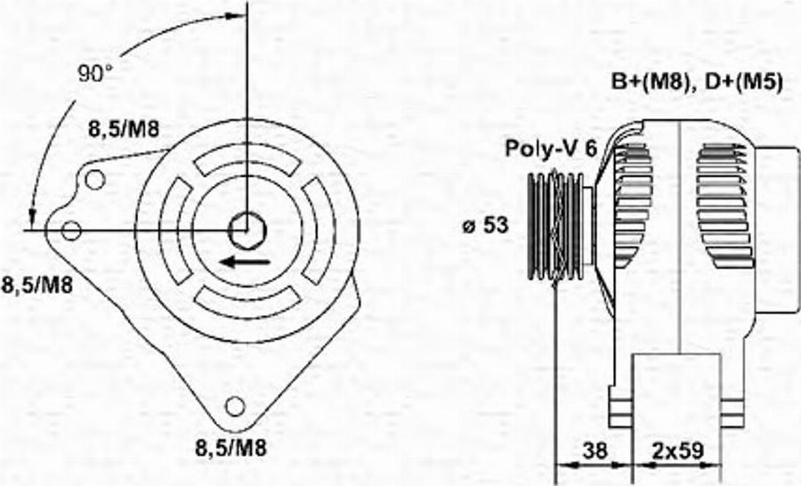 Magneti Marelli 943354136010 - Laturi inparts.fi