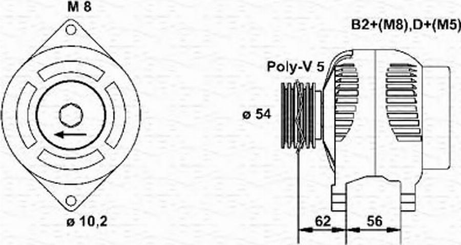 Magneti Marelli 943355049010 - Laturi inparts.fi