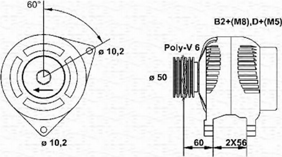 Magneti Marelli 943355048010 - Laturi inparts.fi