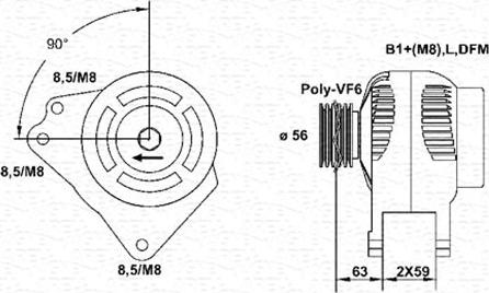 Magneti Marelli 943355059010 - Laturi inparts.fi