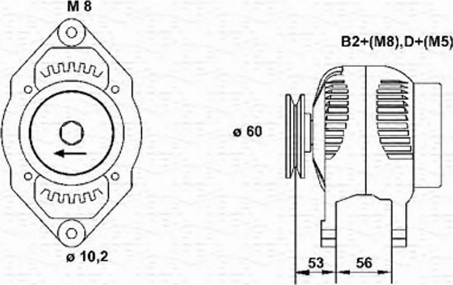 Magneti Marelli 943355050010 - Laturi inparts.fi