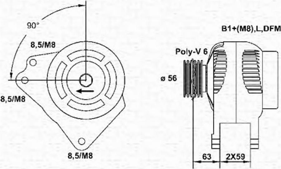 Magneti Marelli 943355062010 - Laturi inparts.fi