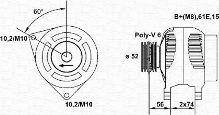 Magneti Marelli 943355067010 - Laturi inparts.fi