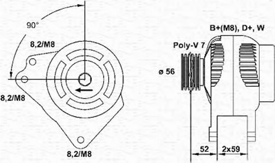 Magneti Marelli 943355011010 - Laturi inparts.fi