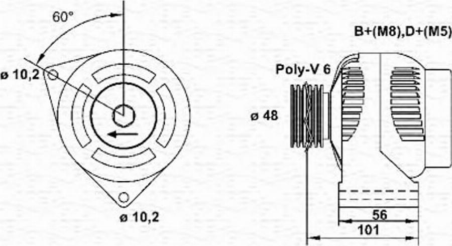 Magneti Marelli 943355079010 - Laturi inparts.fi