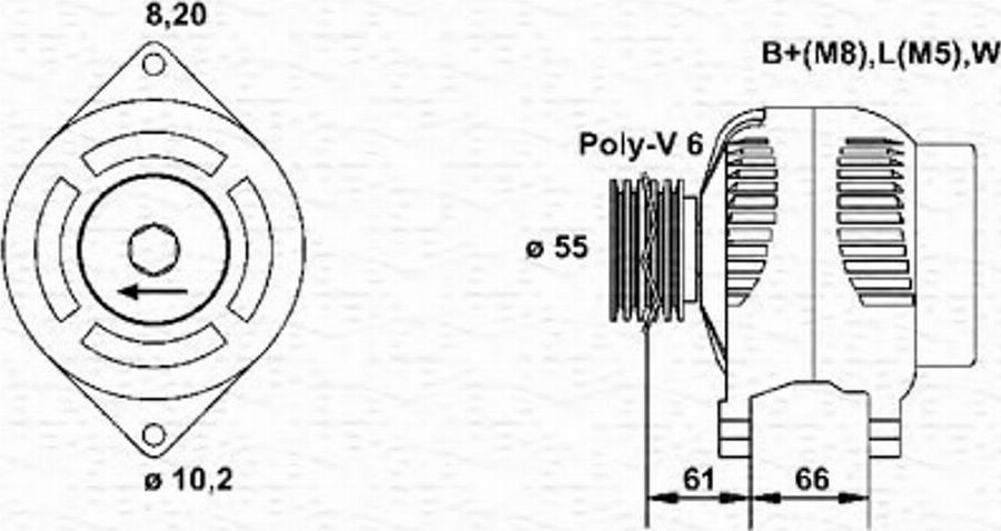 Magneti Marelli 943355149010 - Laturi inparts.fi