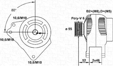 Magneti Marelli 943355144010 - Laturi inparts.fi