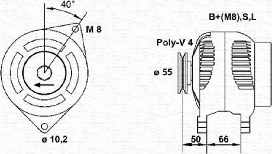 Magneti Marelli 943355116010 - Laturi inparts.fi