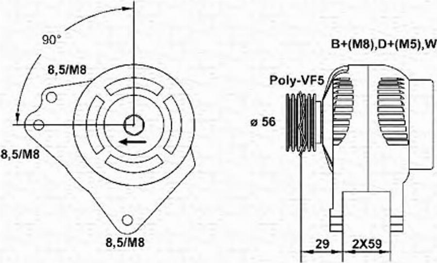 Magneti Marelli 943355117010 - Laturi inparts.fi