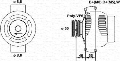 Magneti Marelli 943355134010 - Laturi inparts.fi