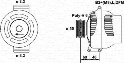 Magneti Marelli 943355138010 - Laturi inparts.fi