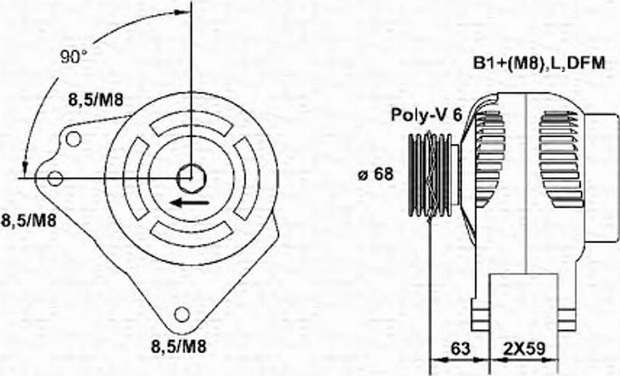 Magneti Marelli 943355129010 - Laturi inparts.fi