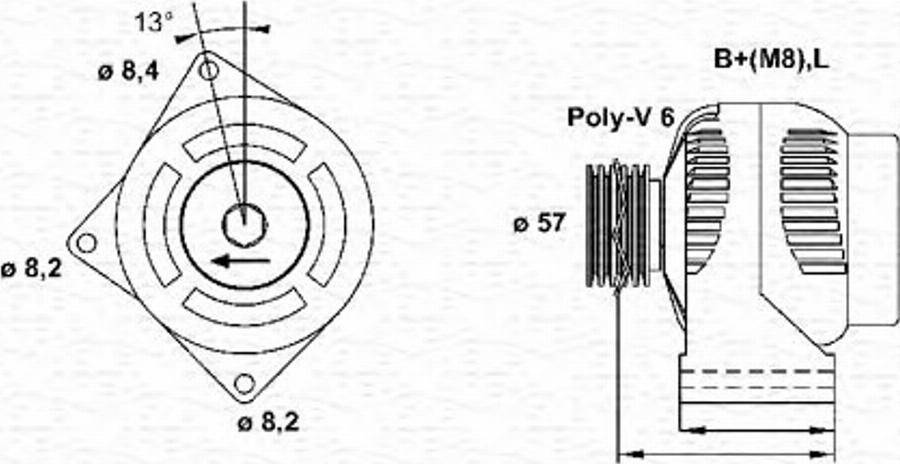 Magneti Marelli 943355123010 - Laturi inparts.fi