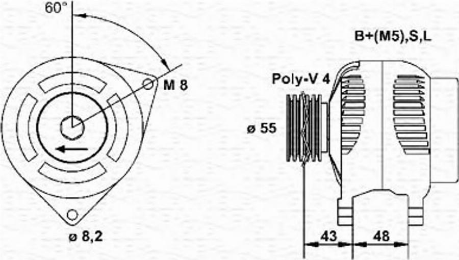 Magneti Marelli 943355177010 - Laturi inparts.fi