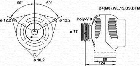 Magneti Marelli 943355233010 - Laturi inparts.fi