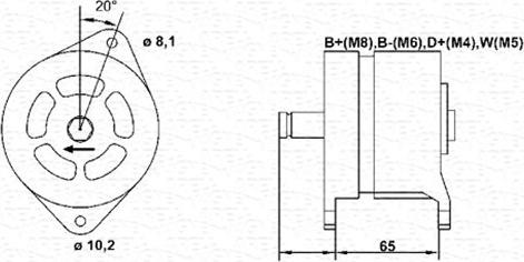 Magneti Marelli 943355232010 - Laturi inparts.fi