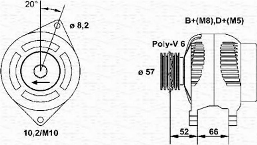 Magneti Marelli 943 35 694 401 0 - Laturi inparts.fi