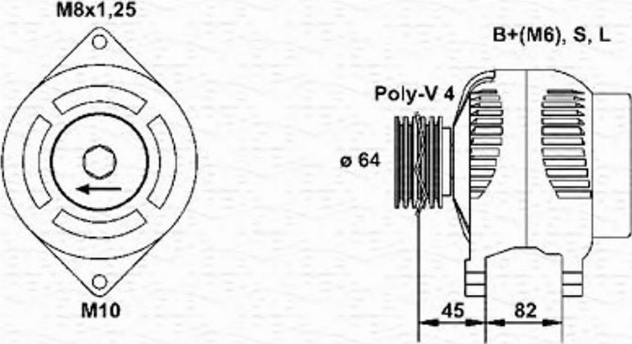 Magneti Marelli 943356941010 - Laturi inparts.fi