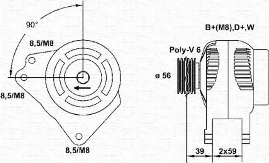 Magneti Marelli 943356947010 - Laturi inparts.fi