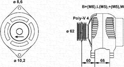 Magneti Marelli 943356958010 - Laturi inparts.fi