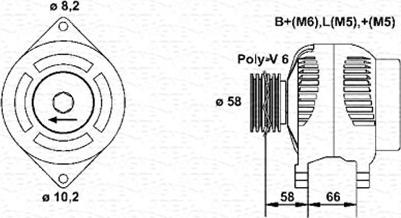 Magneti Marelli 943356980010 - Laturi inparts.fi