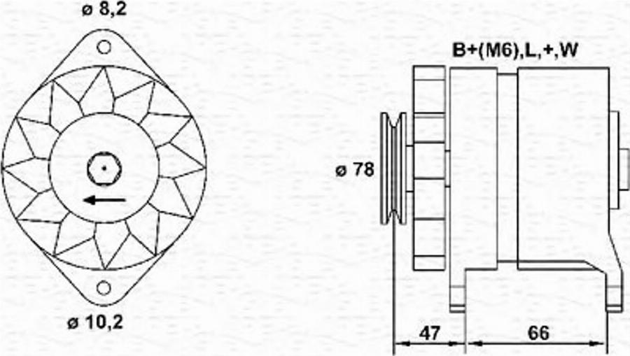 Magneti Marelli 943356981010 - Laturi inparts.fi