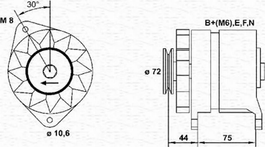 Magneti Marelli 943356934010 - Laturi inparts.fi