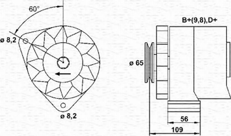 Magneti Marelli 943356446010 - Laturi inparts.fi