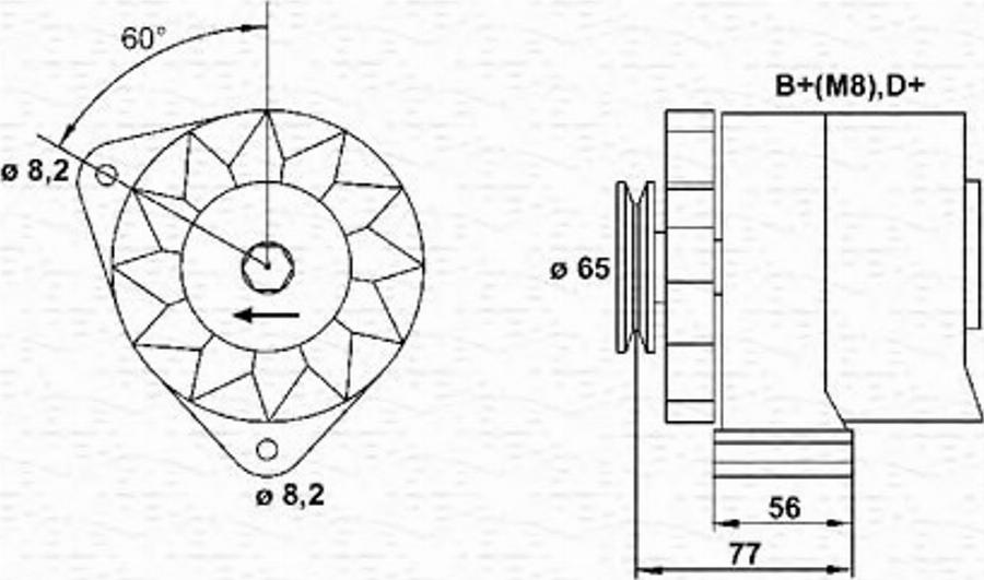 Magneti Marelli 943356452010 - Laturi inparts.fi