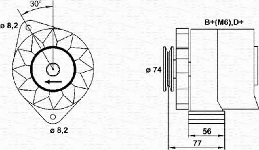 Magneti Marelli 943356548010 - Laturi inparts.fi