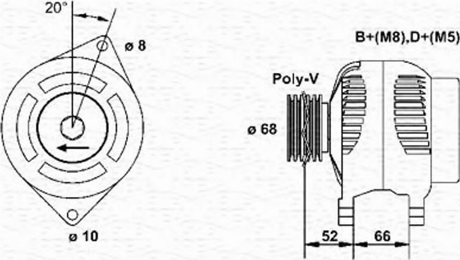 Magneti Marelli 943 35 656 701 0 - Laturi inparts.fi