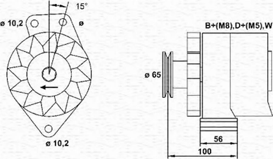 Magneti Marelli 943356505010 - Laturi inparts.fi