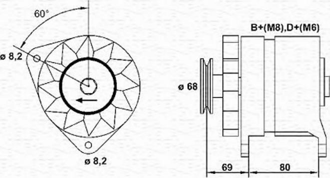 Magneti Marelli 943356512010 - Laturi inparts.fi