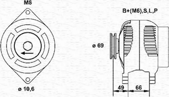 Magneti Marelli 943356579010 - Laturi inparts.fi