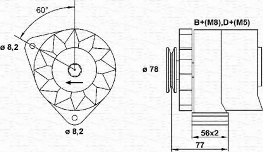 Magneti Marelli 943356656010 - Laturi inparts.fi