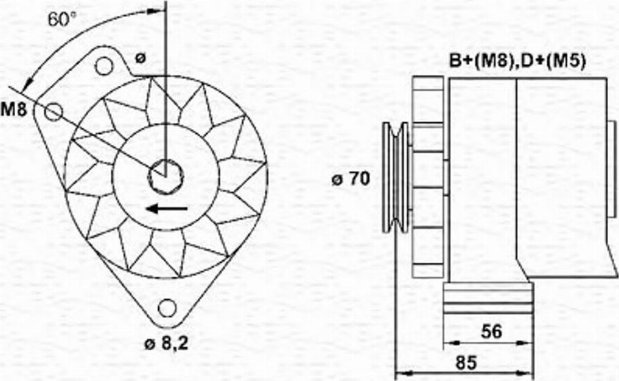 Magneti Marelli 943356604010 - Laturi inparts.fi