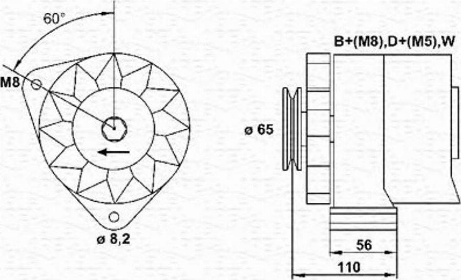 Magneti Marelli 943356605010 - Laturi inparts.fi