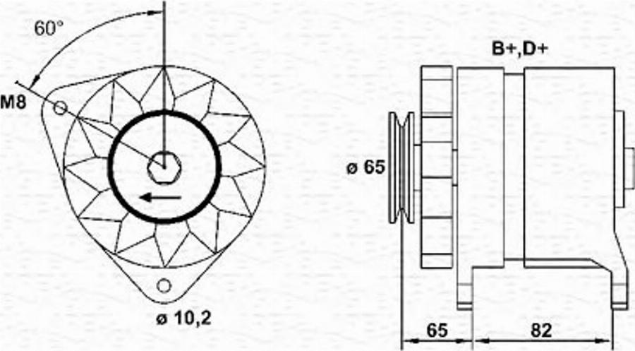 Magneti Marelli 943356608010 - Laturi inparts.fi