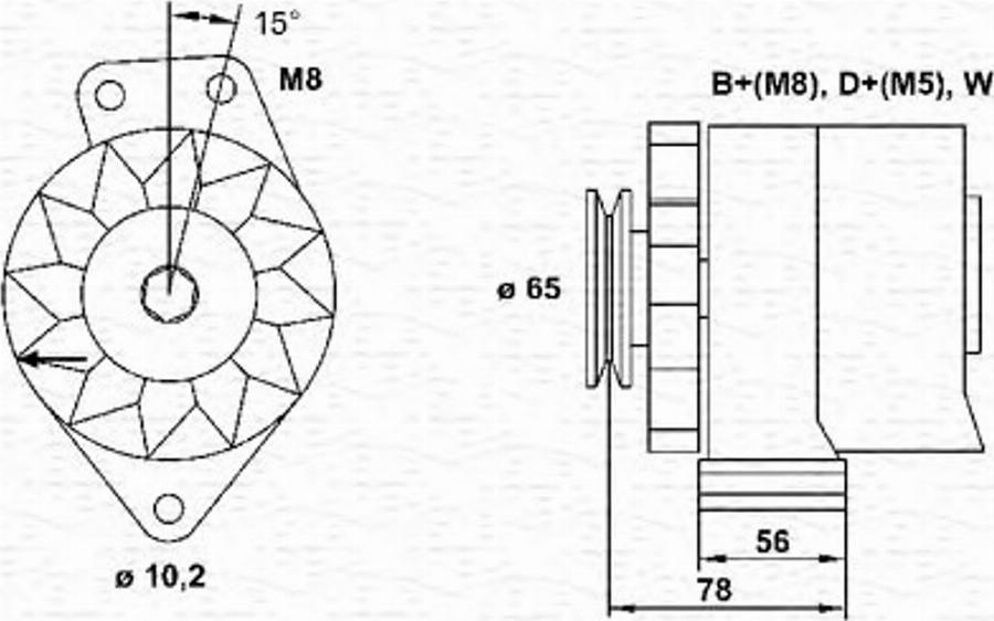 Magneti Marelli 943356681010 - Laturi inparts.fi