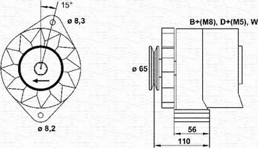 Magneti Marelli 943356682010 - Laturi inparts.fi