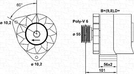 Magneti Marelli 943356620010 - Laturi inparts.fi