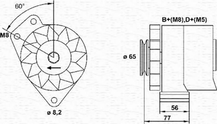 Magneti Marelli 943356677010 - Laturi inparts.fi