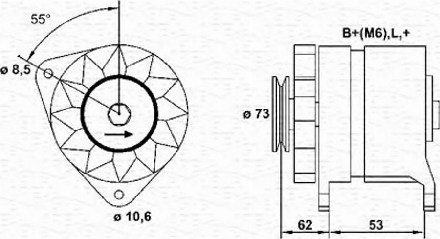 Magneti Marelli 943356142010 - Laturi inparts.fi