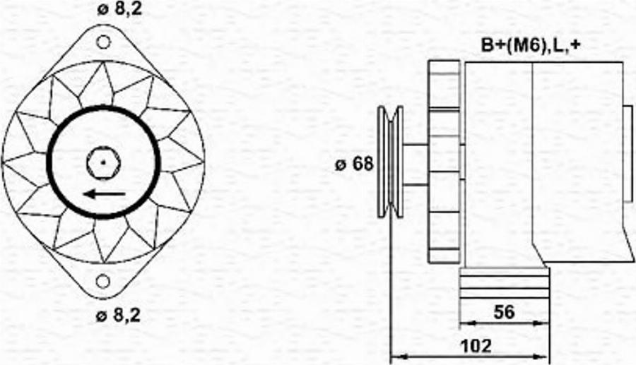 Magneti Marelli 943356157010 - Laturi inparts.fi