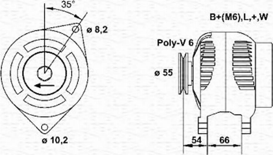 Magneti Marelli 943356102010 - Laturi inparts.fi