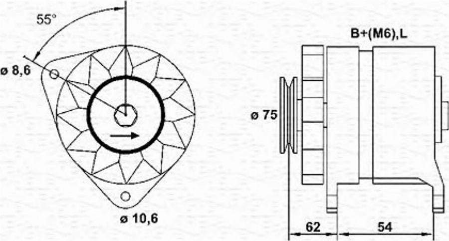 Magneti Marelli 943356107010 - Laturi inparts.fi