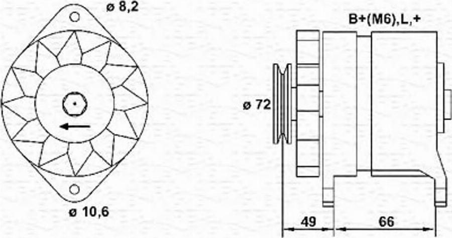 Magneti Marelli 943356185010 - Laturi inparts.fi