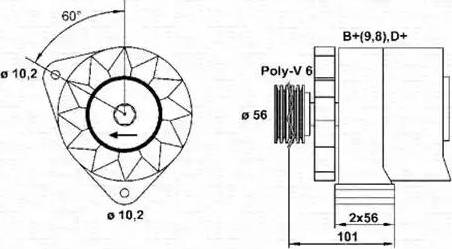 Magneti Marelli 943356808010 - Laturi inparts.fi